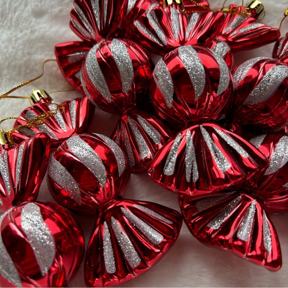 Cupcake and Candy Ornaments , Baubles, Red and White Christmas Home Decor, - Picture 11 of 11